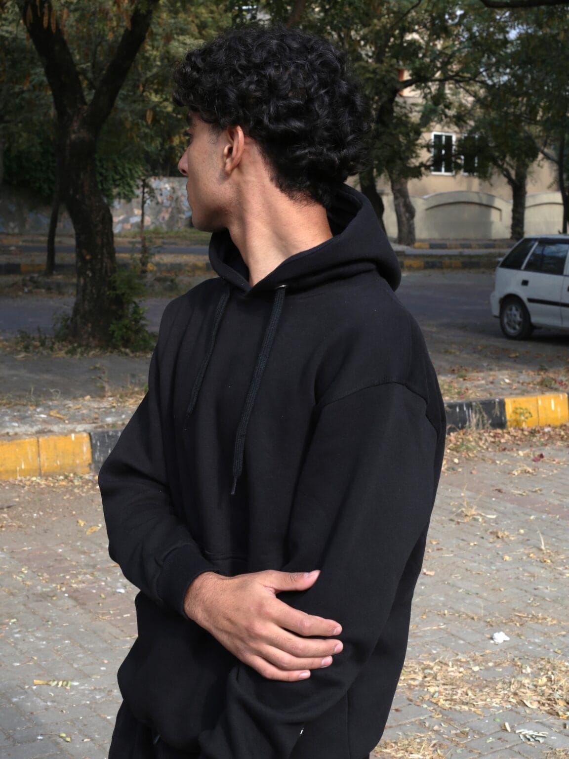 black hoodie