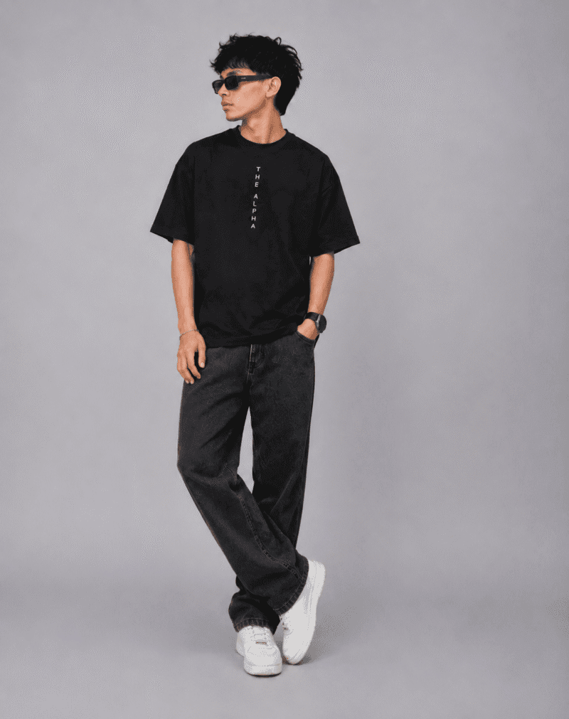 Black Drop Shoulder Shirt