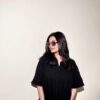 Chahatein Polo Shirt – Black Waffle Knit | Ribbed Texture