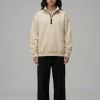 Chahatein Quarter Zip Sweatshirt – Cream | 320 GSM Cotton Fleece – front view