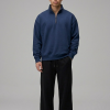 Navy Blue Quarter Zip Sweatshirt Pakistan – 320 GSM Cotton Fleece | Chahatein