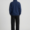 Chahatein Quarter Zip Sweatshirt – Navy Blue | 320 GSM Cotton Fleece – back view