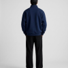 Chahatein Quarter Zip Sweatshirt – Navy Blue | 320 GSM Cotton Fleece – back view