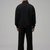 Chahatein Quarter Zip Sweatshirt – Black | 320 GSM Cotton Fleece – back view
