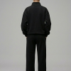 Chahatein Quarter Zip Sweatshirt – Black | 320 GSM Cotton Fleece – back view