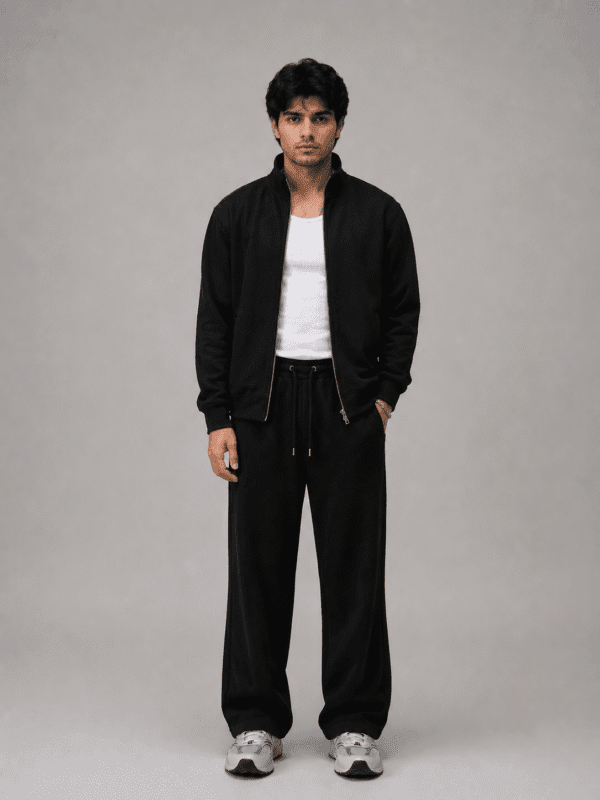Black Shacket Pakistan – 320 GSM Cotton Fleece Shirt Jacket | Chahatein