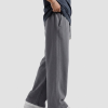 Chahatein Baggy Wide Leg Trouser – Stone Grey | 320 GSM Cotton Fleece