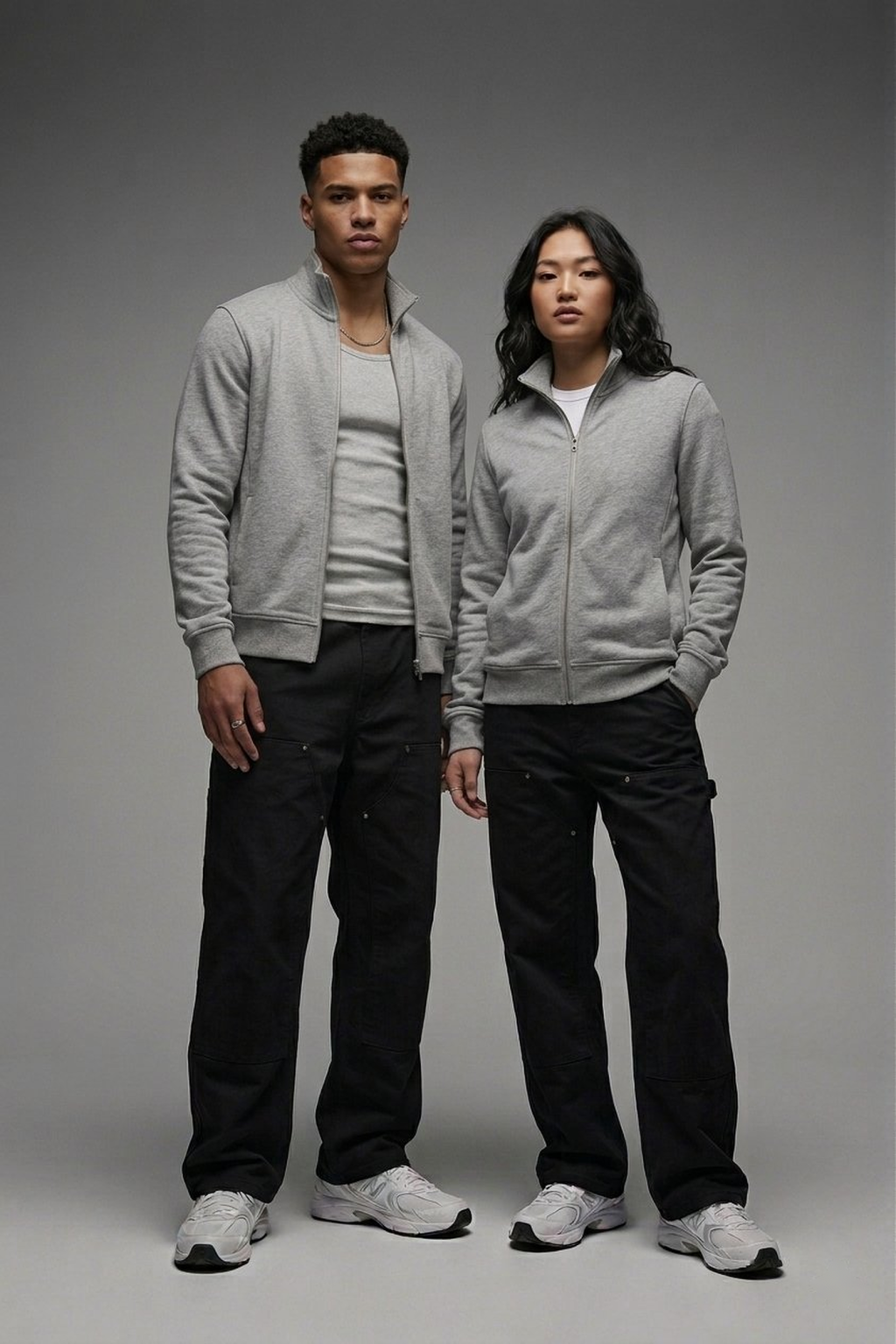 Chahatein Shacket – Stone Grey | 320 GSM Cotton Fleece