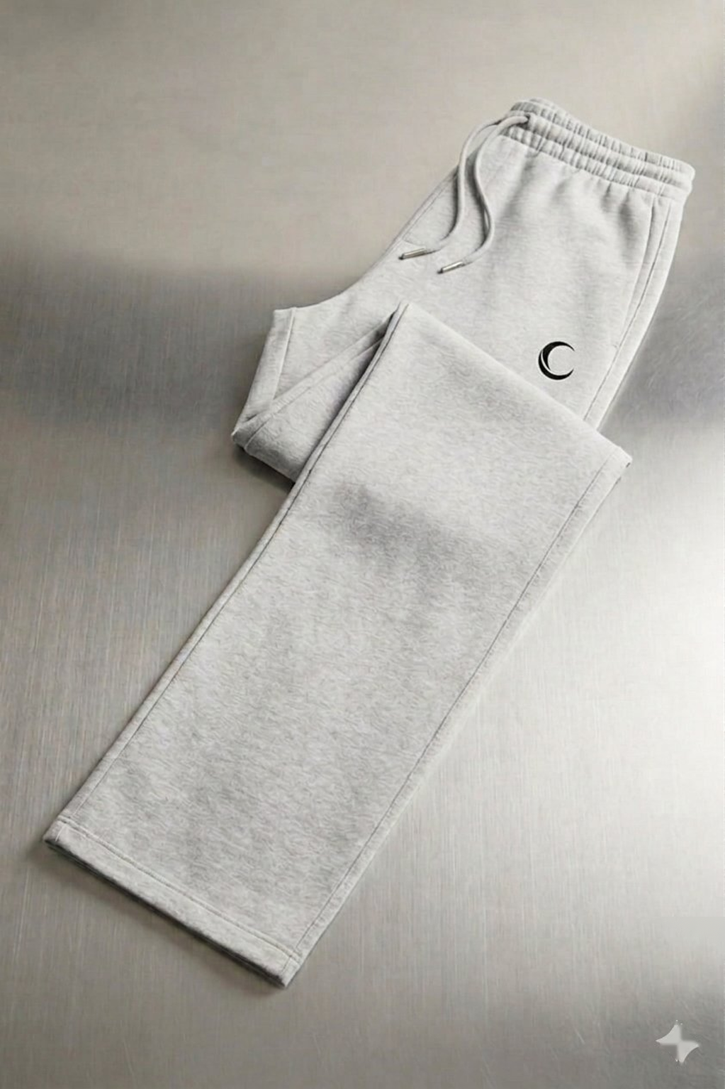 Chahatein Baggy Wide Leg Trouser – Grey | 320 GSM Cotton Fleece