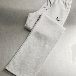 Chahatein Baggy Wide Leg Trouser – Grey | 320 GSM Cotton Fleece