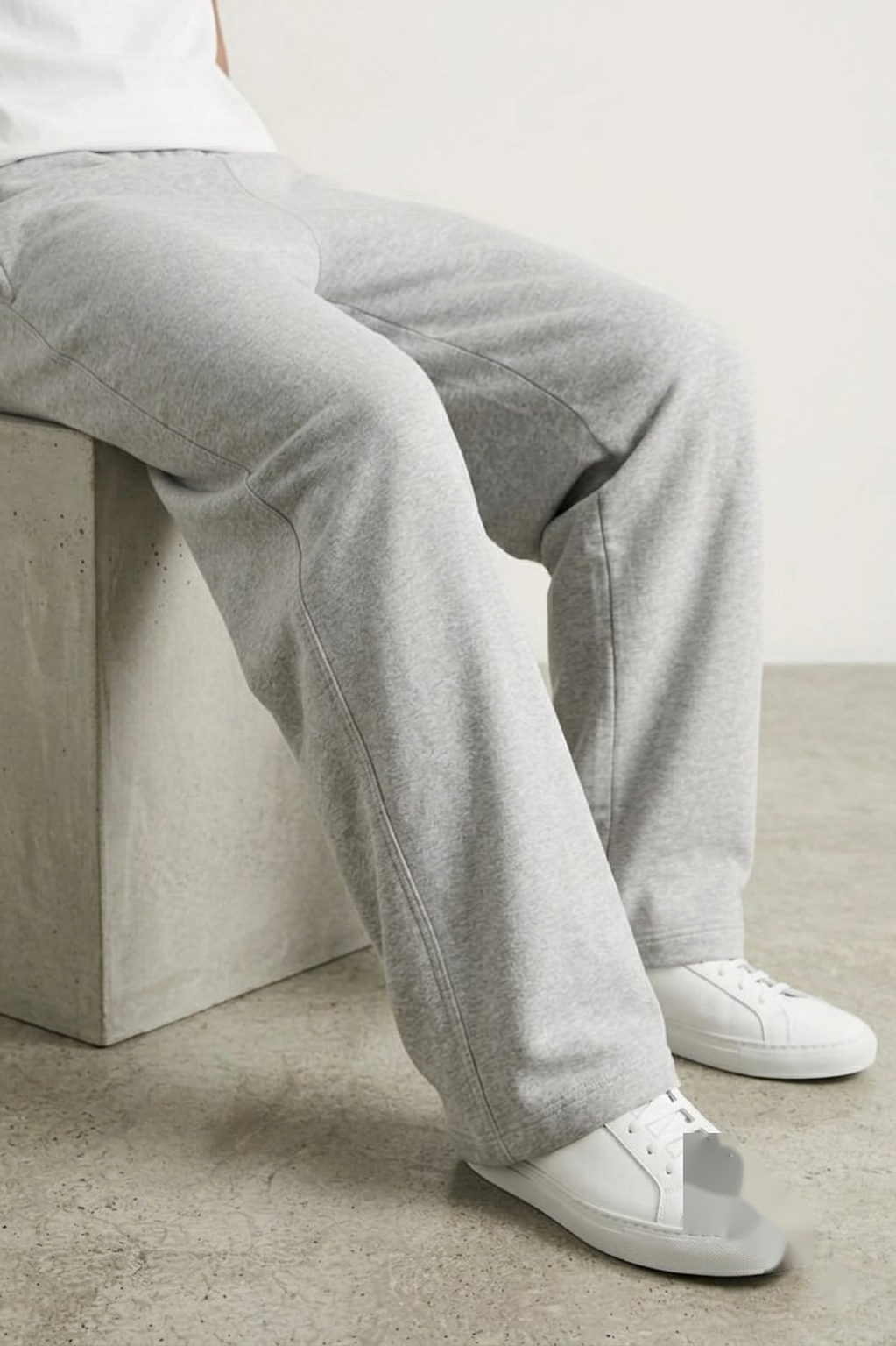 Chahatein Baggy Wide Leg Trouser – Grey | 320 GSM Cotton Fleece