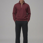 Maroon Quarter Zip Sweatshirt Pakistan – 320 GSM Cotton Fleece | Chahatein