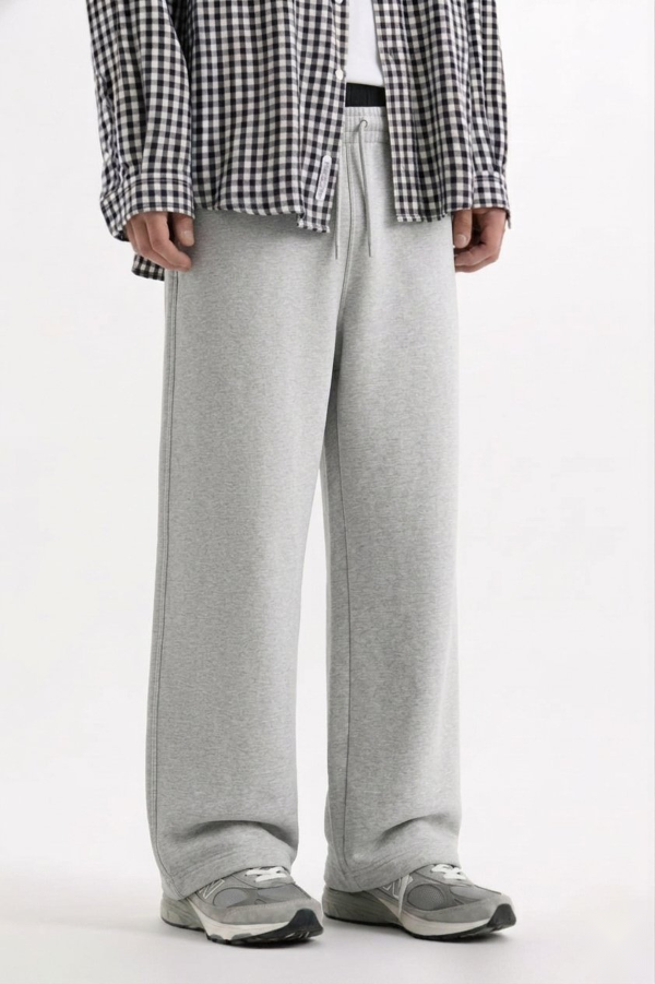 Grey Baggy Wide Leg Trouser Pakistan – 320 GSM Cotton Fleece | Chahatein