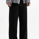 Black Baggy Wide Leg Trouser Pakistan – 320 GSM Cotton Fleece | Chahatein