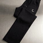 Chahatein Baggy Wide Leg Trouser – Black | 320 GSM Cotton Fleece