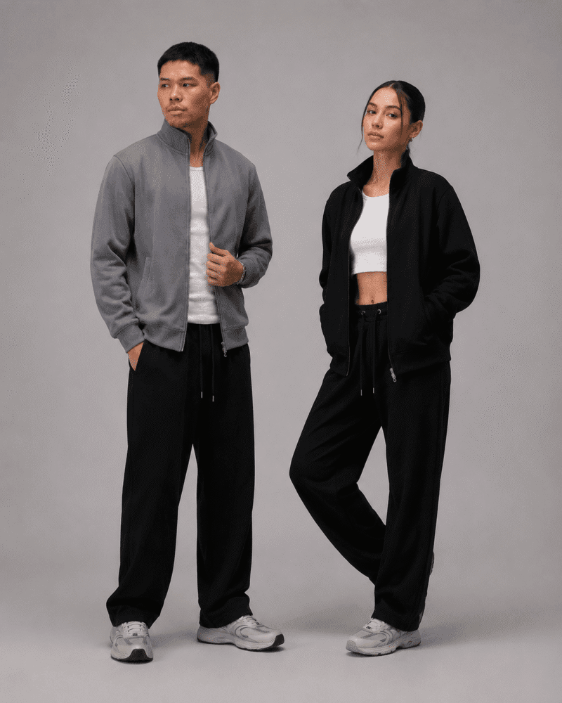 Pair-of-2 Full Zipper Sweat Shirts
