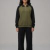raglan sleeve sweatshirt olive