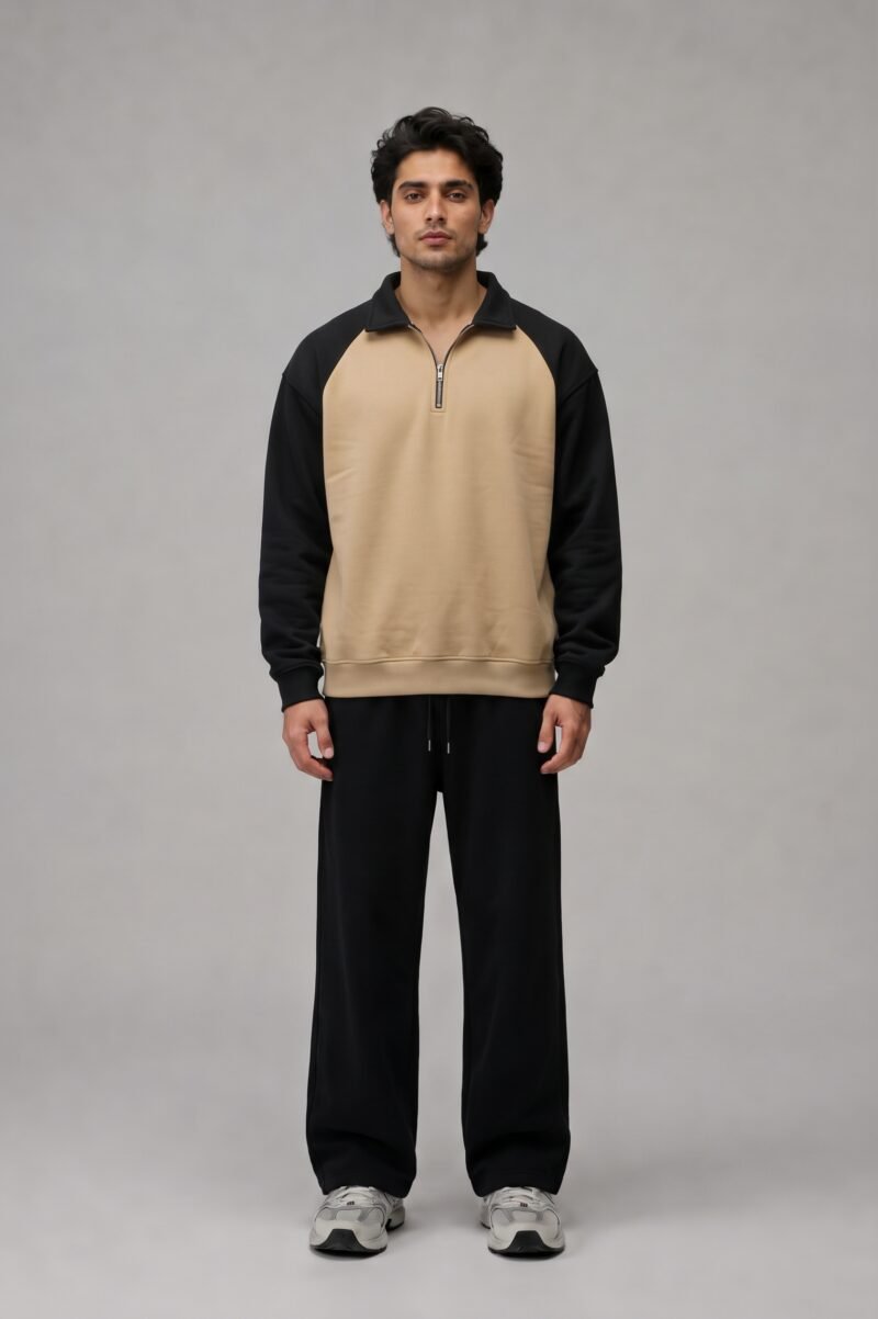 raglan sleeve sweatshirt beige