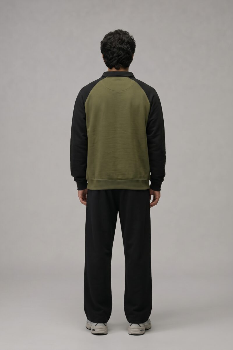 raglan sleeve sweatshirt olive
